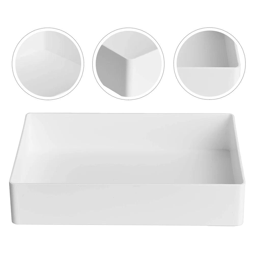 

1pc White Polypropylene Laboratory Tray Durable Leak-Proof Chemical Resistant Storage Organizer For Vials Pipettes Tools