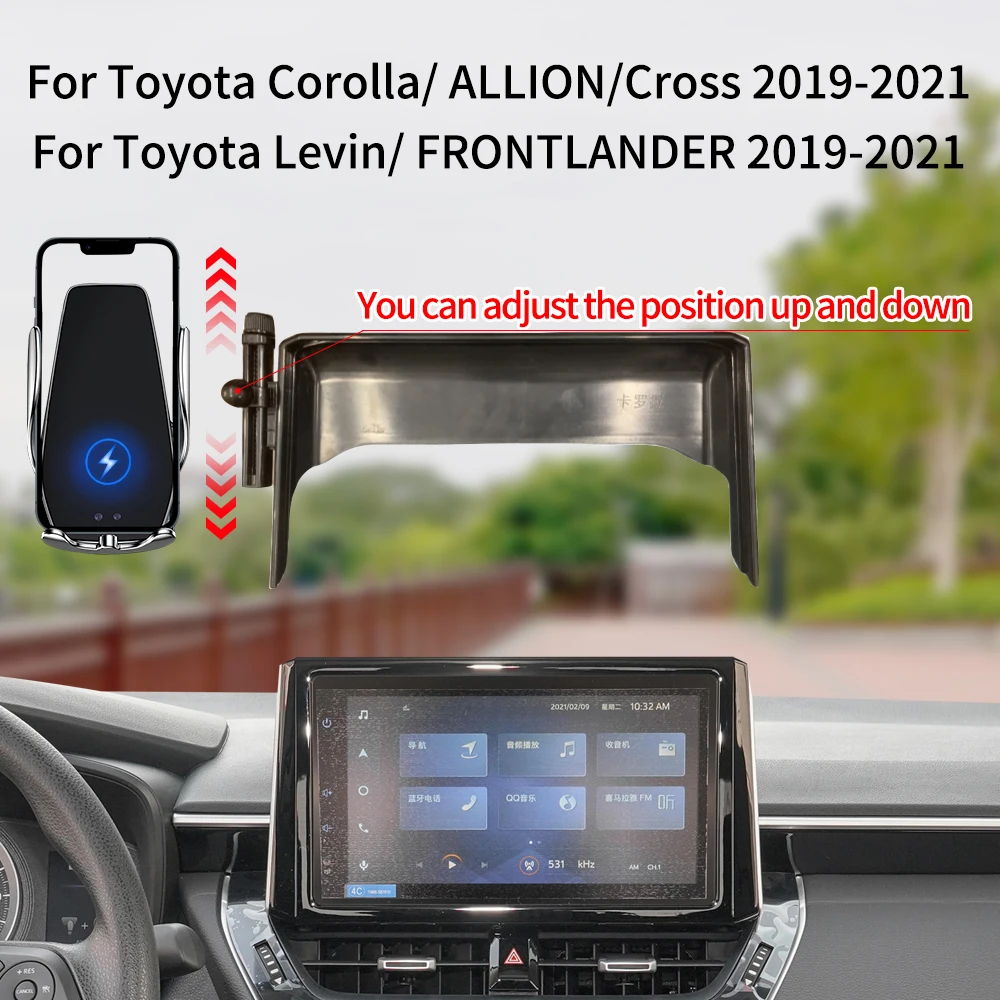 

Автомобильный держатель для телефона для Toyota Corolla/ ALLION/Cross/Levin/ FRONTLANDER 2019-2021, подходит для экрана 8/9 дюйма, аксессуары