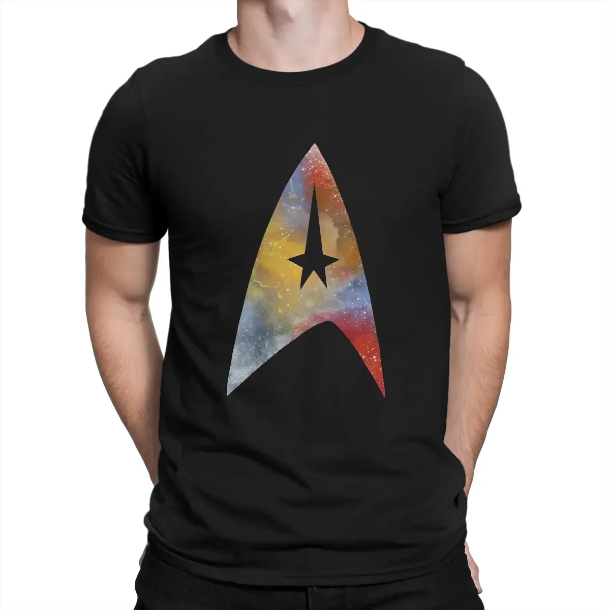 Men's Starfleet T Shirts Stars Treke Science TV 100% Cotton Clothes Unique Short Sleeve Crewneck Tees Gift Idea T-Shirts