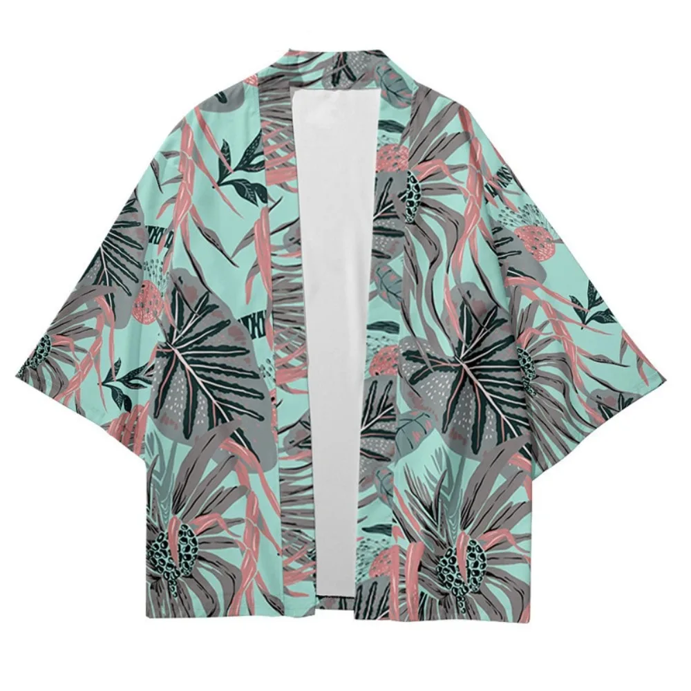 Men Fashion Summer 3D Printed Kimono Japanese Anime Haori Yukata CosplayLoose Thin Cardigan Kimono Haori Casual Cool Streetwear