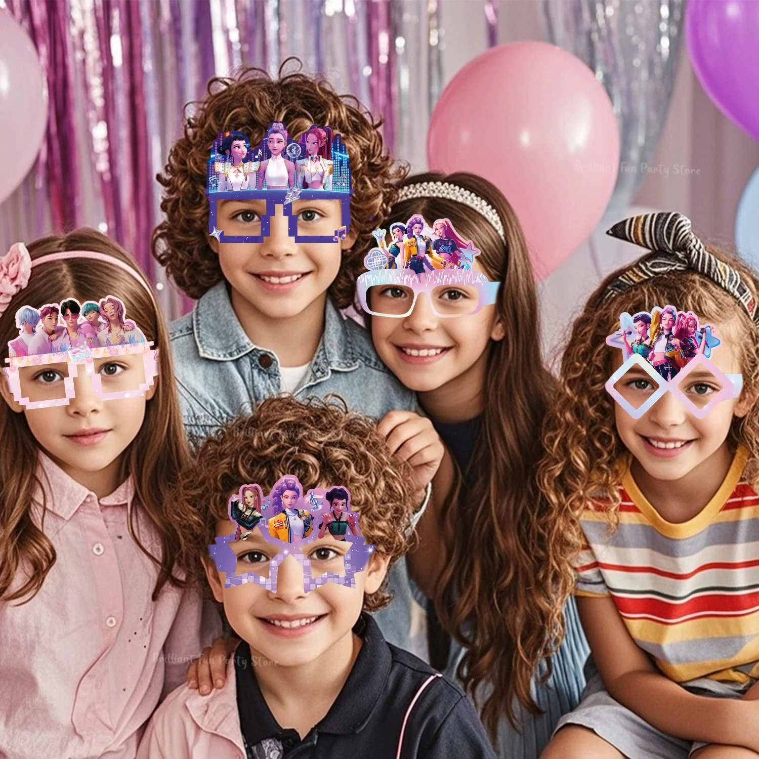 12 قطعة/المجموعة شيطان الصيادين الطرف الديكور ورقة نظارات أقنعة صور تأثيري الدعائم الأطفال عيد ميلاد سعيد لوازم الحفلات