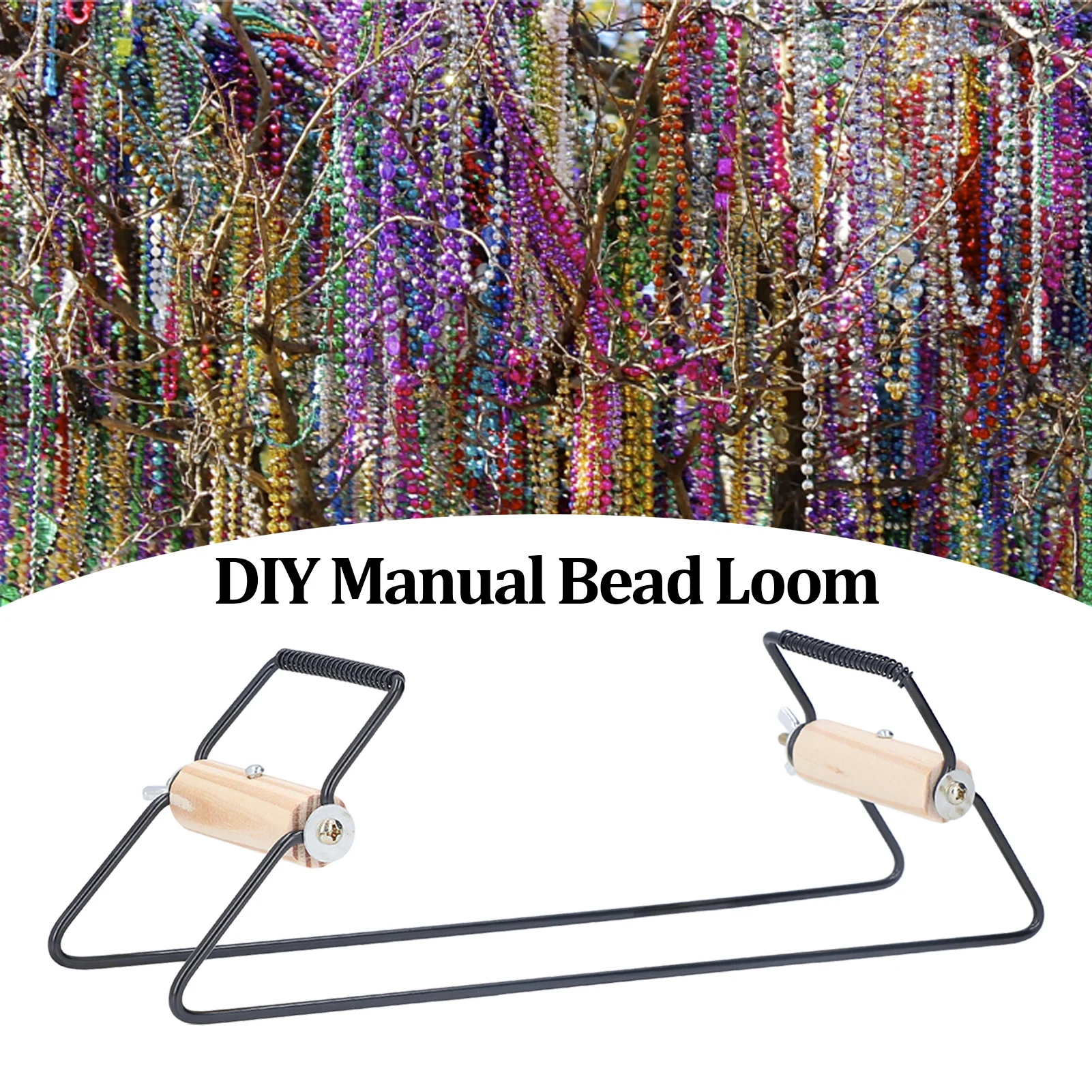 New Stainless Steel Beading Loom Black DIY Bead Weaving Frame Jewelry Making Loom Bracelet Making