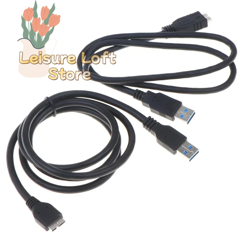 USB 3.0 A to Micro B Hard Disk Cable 5Gbps High Speed Sync Transfer Cord for HDD SSD Camera Home Office Use