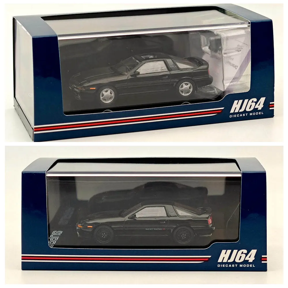 

1/64 Hobby Japan for SUPRA A70 2.5GT TWIN TURBO Limited with Outer Sliding Sunroof Parts & 3.0GT TURBO A Black Diecast Model