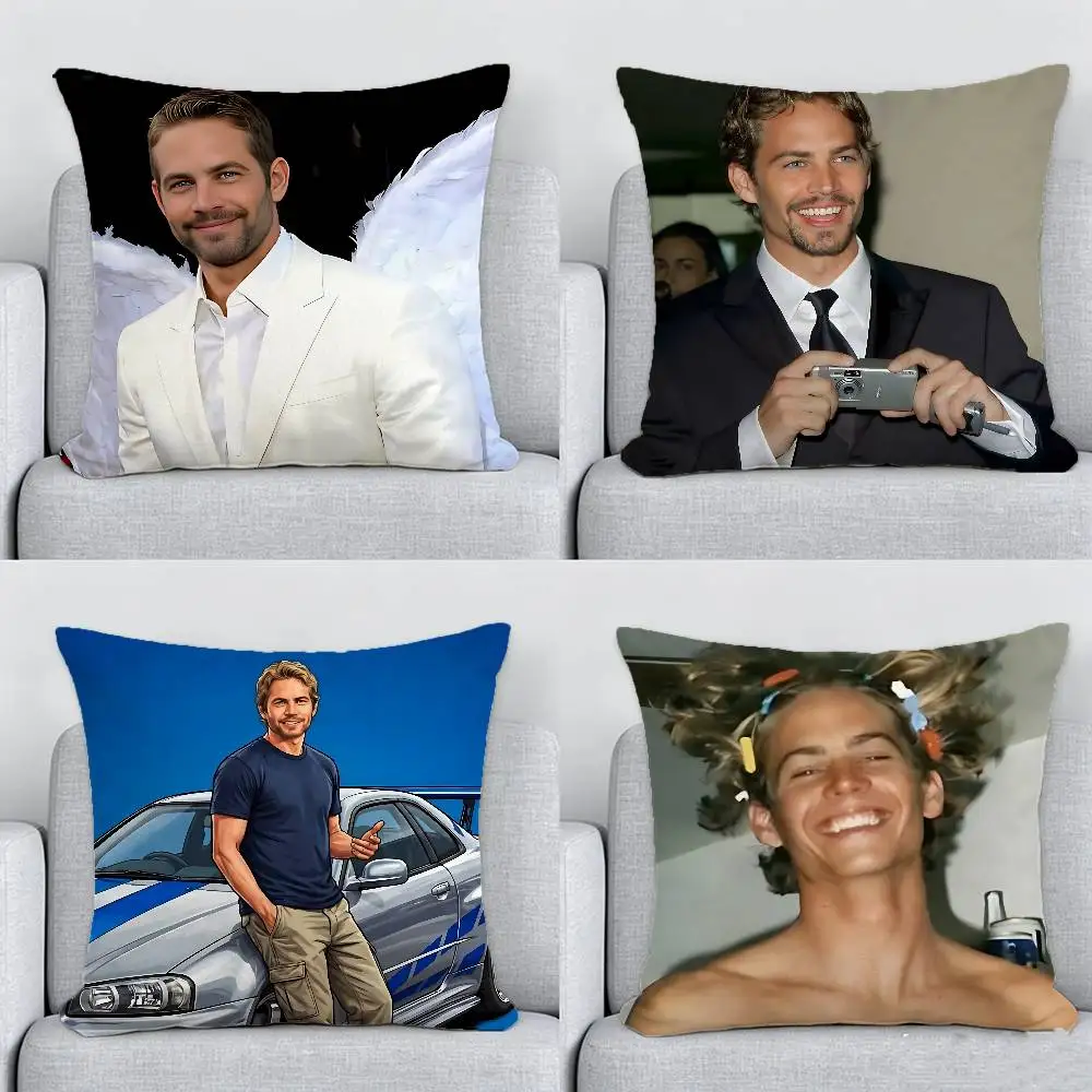FOR Paul Walker Pillow Case Square Bedroom Sofa Leisure Comfort Cushion Car Home Decoration