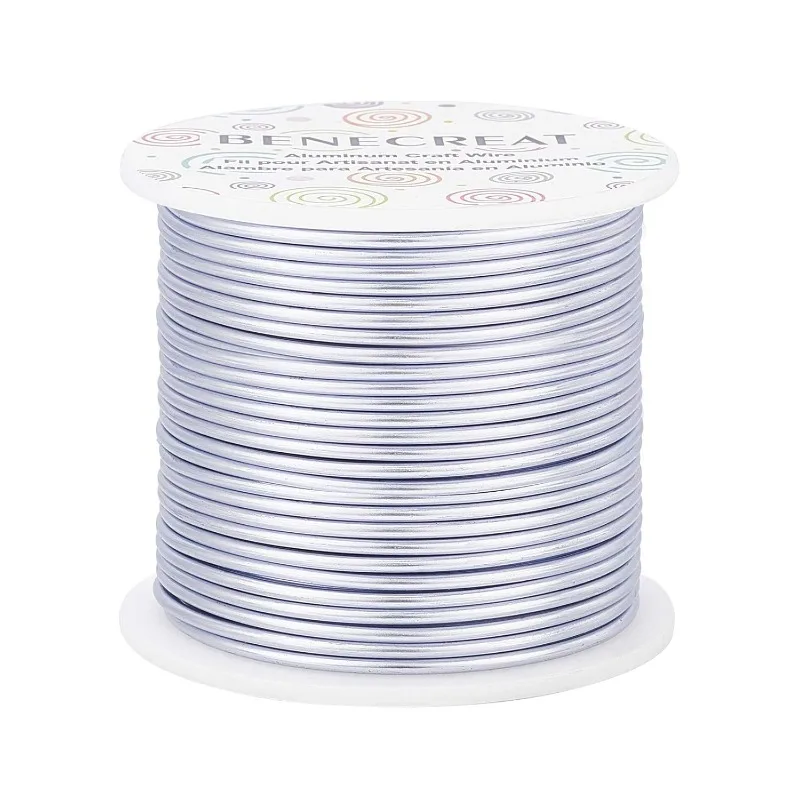 12 Gauge 100FT Tarnish Resistant Jewelry Craft Wire Bendable Aluminum Sculpting Metal Wire for Jewelry Craft Beading Work