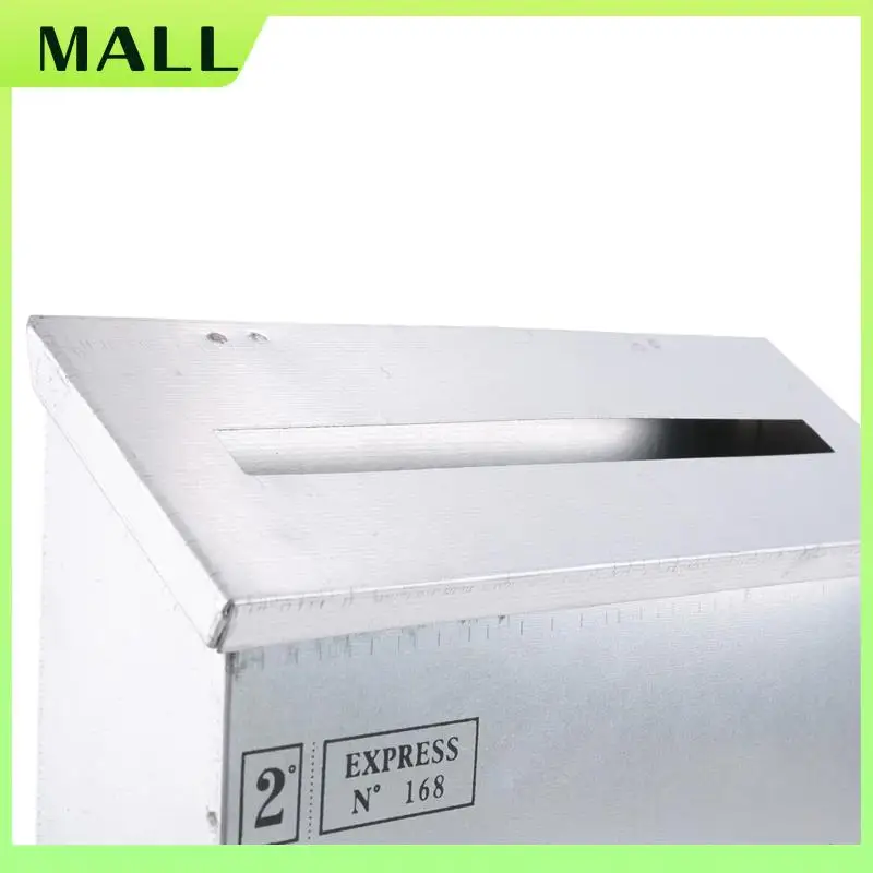 MALL Mailbox Vintage Wall Mount Mailbox Post Letter Box Antique Metal Mailbox For Outside Silver