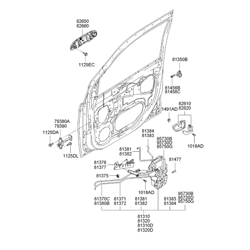 

Front Left Door Lock Actuator 95735-1C010 for Hyundai Getz Click 2002-2010 Side Door Lock Mechanism 957351C010