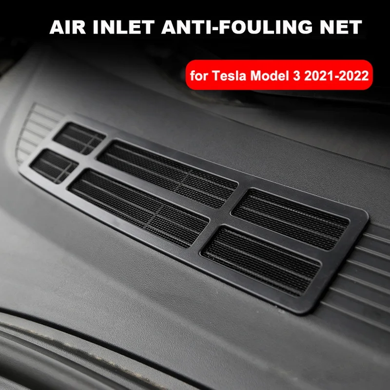 2pcs Air Inlet Protective Cover for Tesla Model 3 Anti-insect Anti-fouling Insect-proof Net Front Cover Engine Parts Accessories