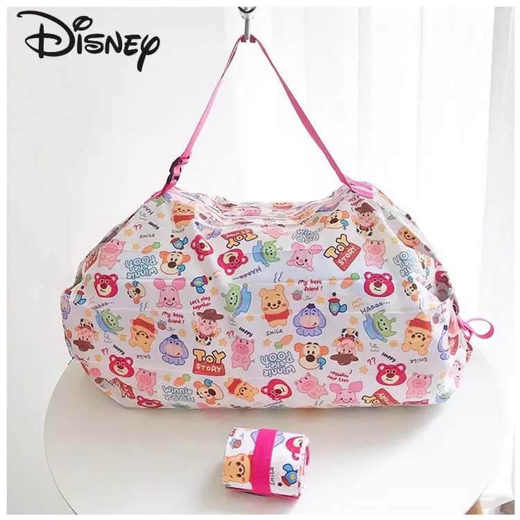 Disney Winnie Bear New Cartoon Travel Bag Fashion Large Capacity Short Distance Travel Bag Portable Environmental Storage Bag