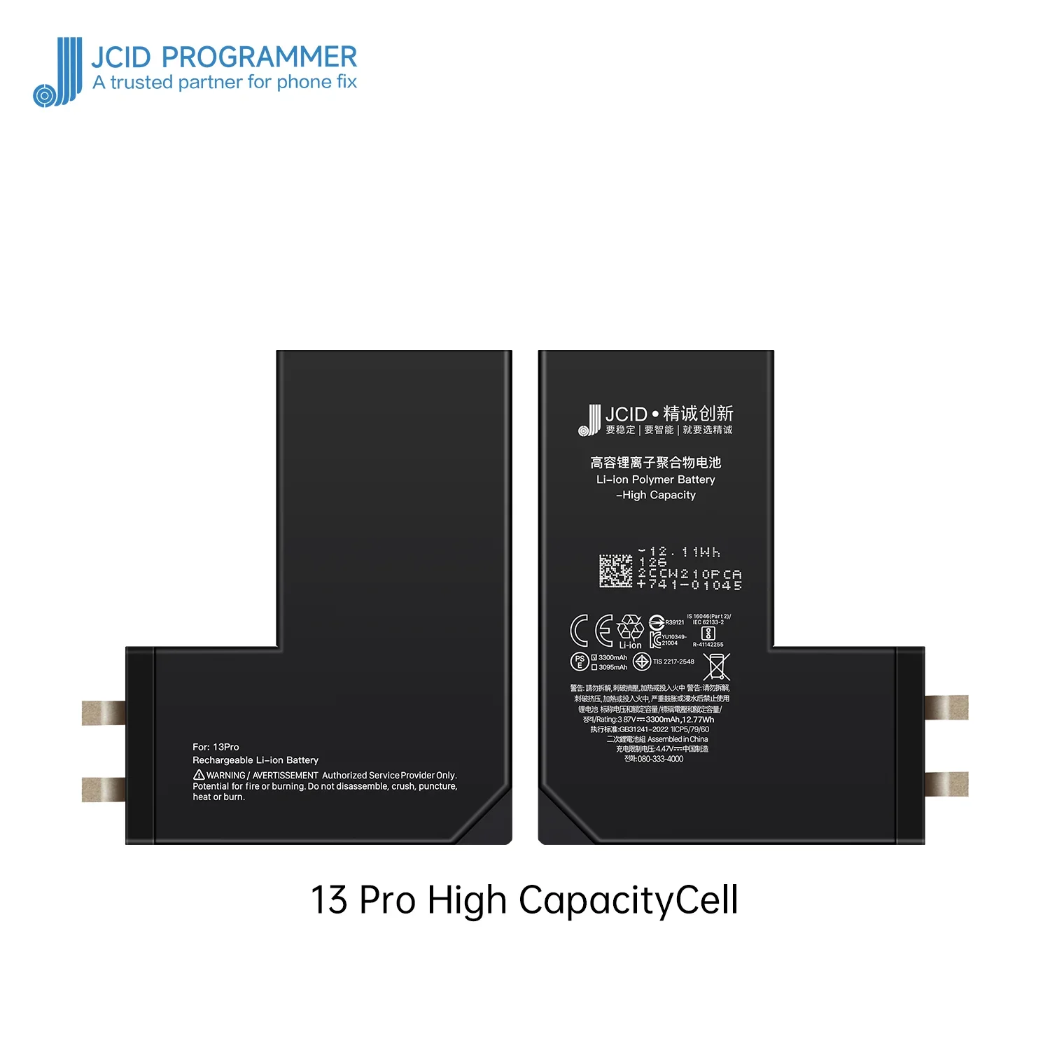 JCID high capacity Rechargeable Battery Cell No Without Flex For iPhone XR X Xs 11 12 13 14 15 Pro Max For Apple Battery Cell