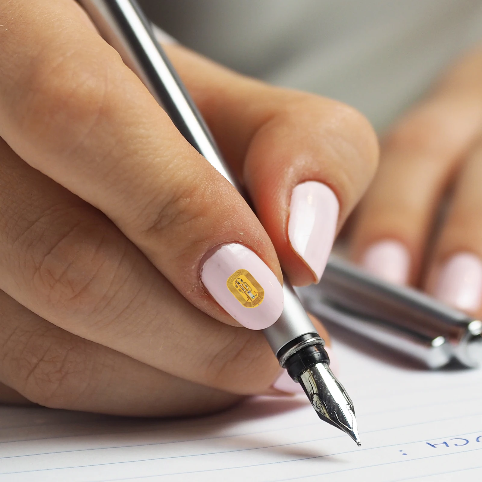 

5 шт. светящиеся наклейки для ногтей NFC сенсорный дизайн для женщин DIY маникюрные художественные наклейки подсветка с использованием контроля доступа к телефону