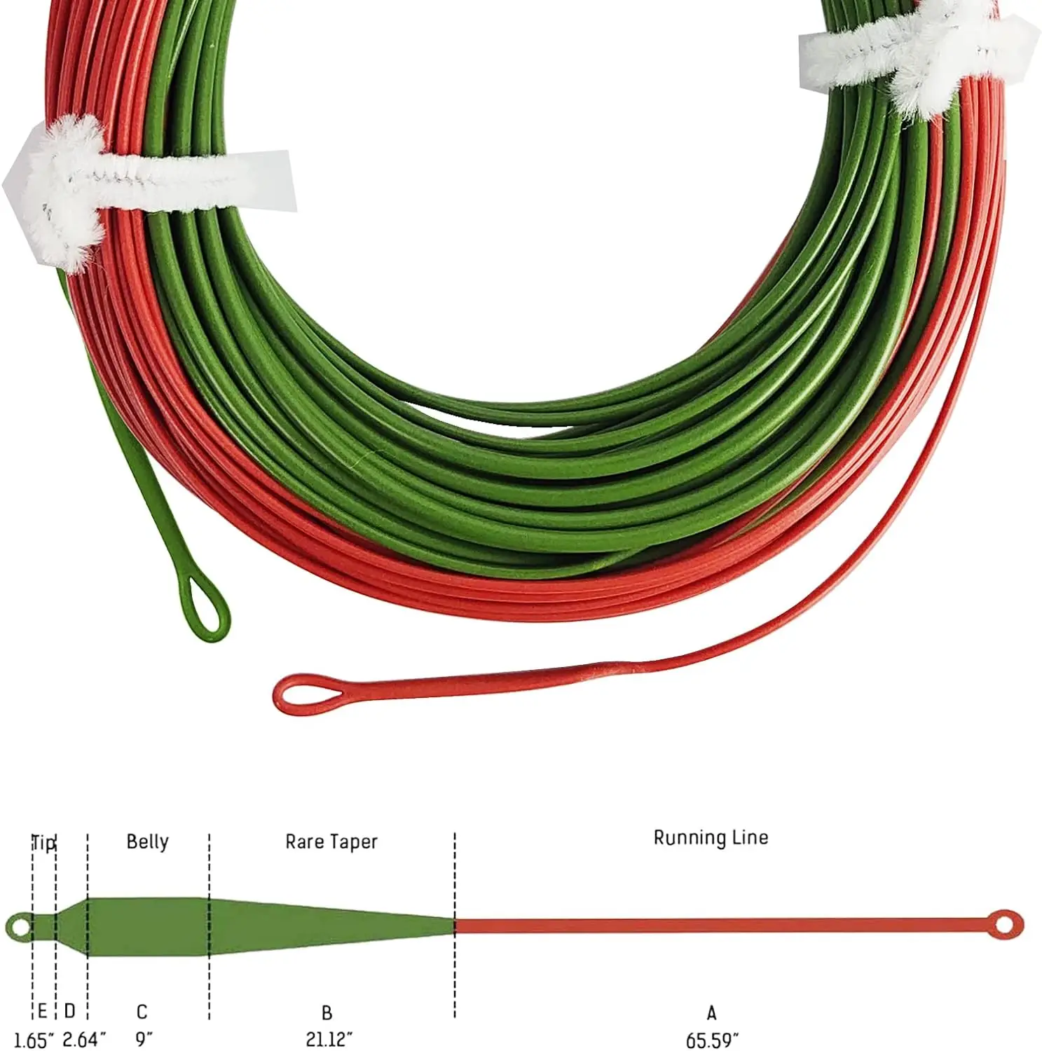 Aventik Big Game Flies Fly Fishing Line Solid Float Predator 33ft Aggressive Head Short Front Taper Long Rear Tapered Fish Line