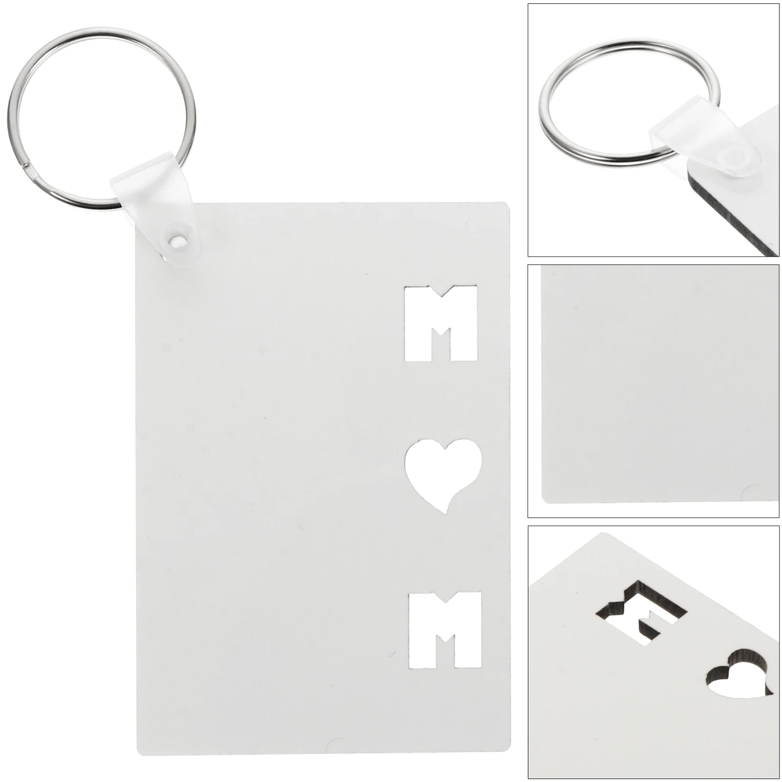 

6pcs Heat Transfer Key Chains Wooden Sublimation Blanks Durable Diy Craft Supplies For Parents Projects Sharing
