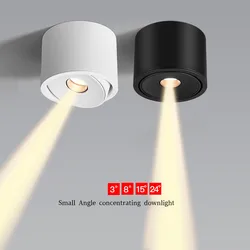 Surface-mounted Led spotlights Dimmable ultra-thin small beam Angle spotlights 3°8°15°24° Ceiling Family Photo Art Museum
