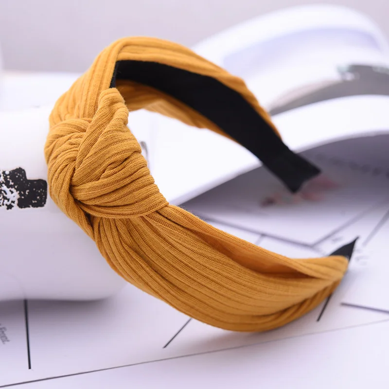 Fester Knoten Haarband Reifen für Frauen Mädchen waschen Gesicht Haar bänder Mode Stirnbänder weibliche Stirnbänder Reifen Haarschmuck – Detail 6