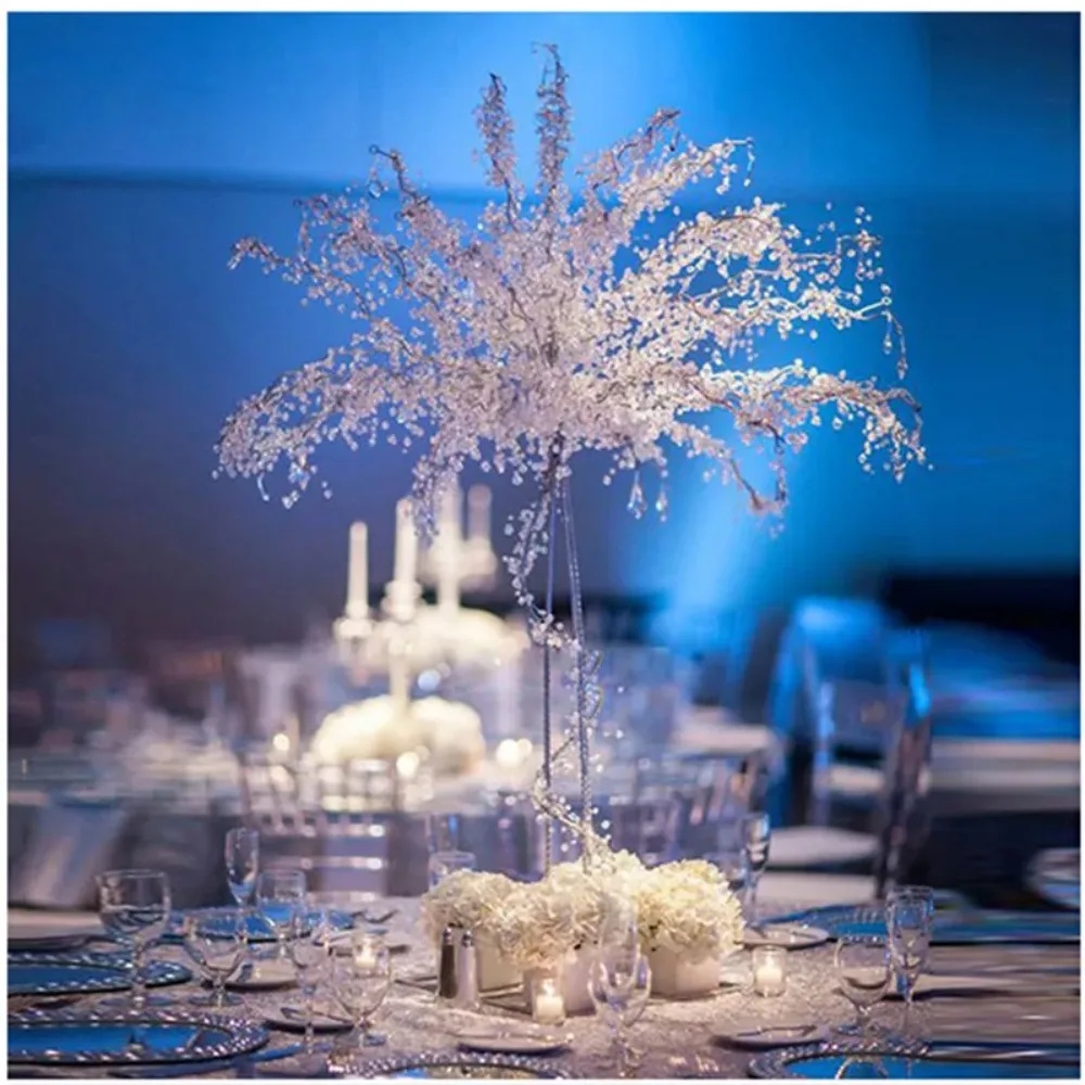 

90cm Tall Acrylic Crystal Wedding Tree Road Leads Wedding Centerpiece Crystal Christmas Trees Party Prop Table Centerpieces