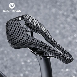 WEST BIKING 3D Printed Bike Saddle Ultralight Soft Bicycle Saddle Waterproof Men Women Triathlon MTB Mountain Road Bike Seat