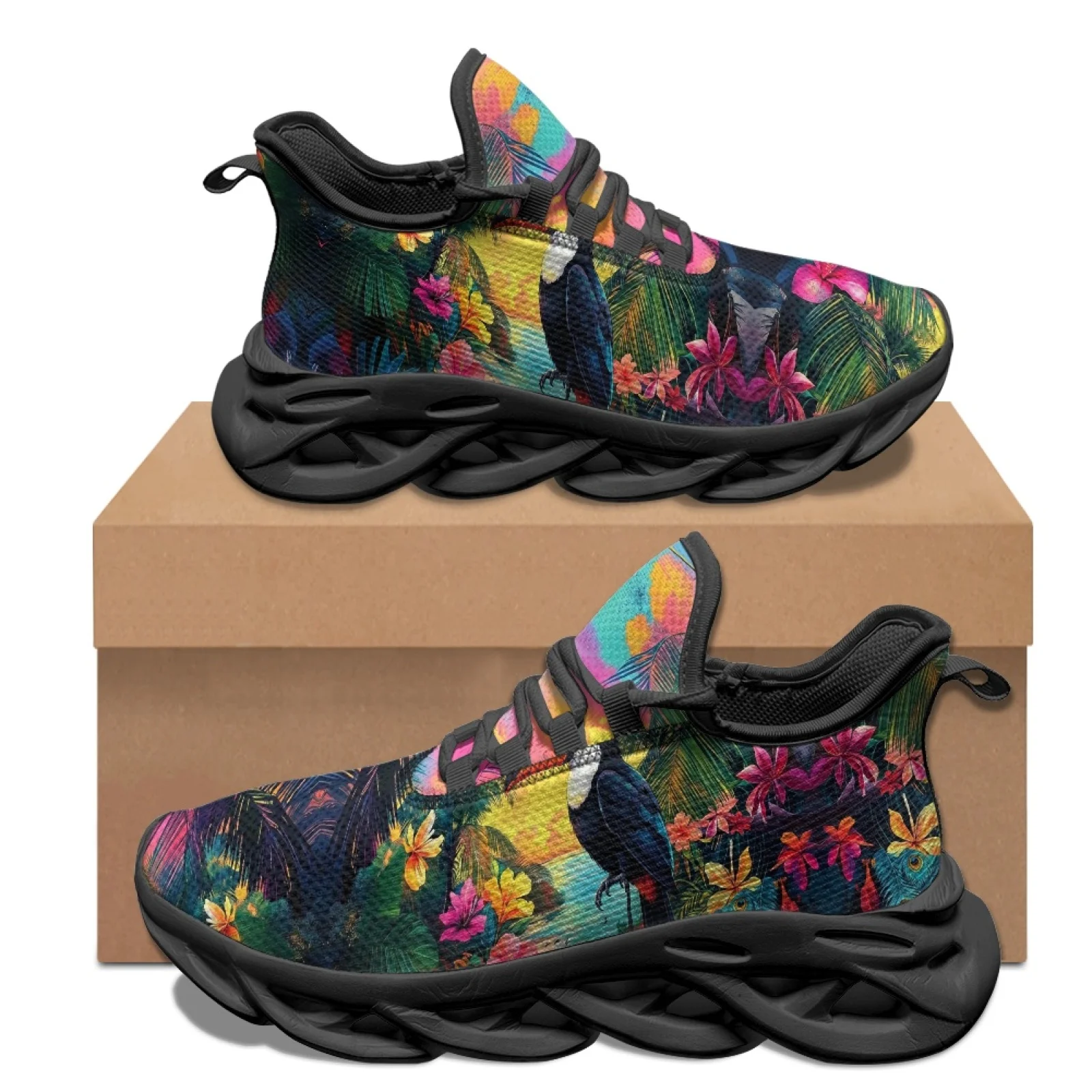 PENSTROLL PENSTROLL Tropical Puerto Rico Print Durable Running Shoes Fashion Sneakers for Men New Arrival Outdoor Fall Fashion