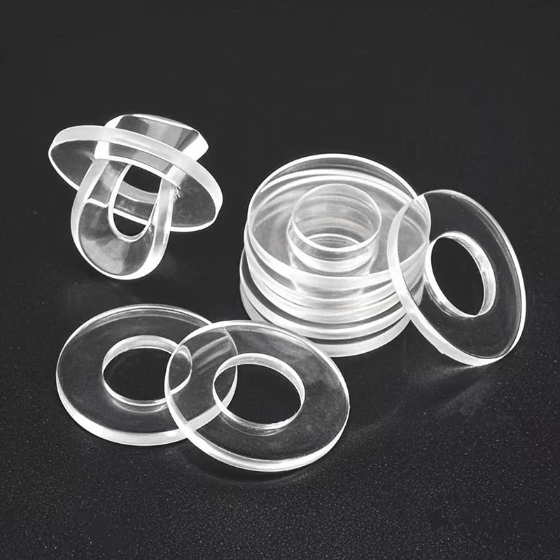 50-200 قطعة من البلاستيك الناعم PVC الشفاف العازل غسالة مسطحة M4 M4.2 M5 M6 M6.5 M7 حشية مسطحة مستديرة مقاومة للصدمات ومقاومة للتسرب #3