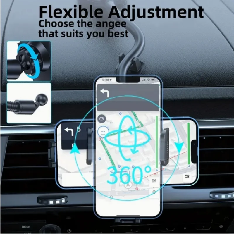 1PC Universal 360 ° Automotive Suction Cup Phone Holder Is An Adjustable Stand Suitable For Smartphones And GPS Navigation