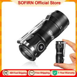 Sofirn SC13A Anduril Powerful Light 519A 1300lm Tactical 18350 Rechargeable Flashlight 5000K High CRI Keychain Emergency Torch