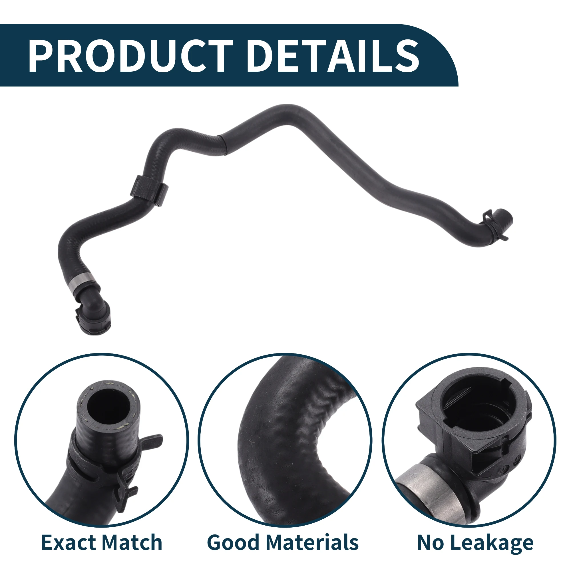 

UXCELL Шланг радиатора Шланг нагревателя No C2P24283 для Jaguar F-TYPE Coupe X152 2021, пластиковая трубка охлаждающей жидкости, черный, 1 шт.