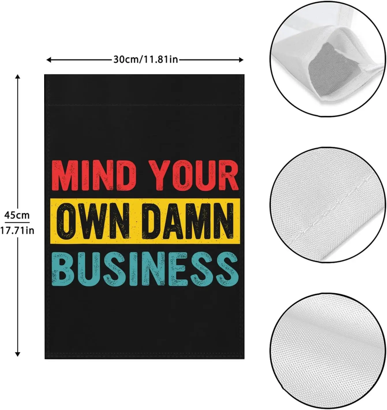 Kamala Harris Waltz Mind Your Own Damn Business Yard Flag One Size Double Sided, Humorous Outdoor Flag Outdoor Small Garden Flag