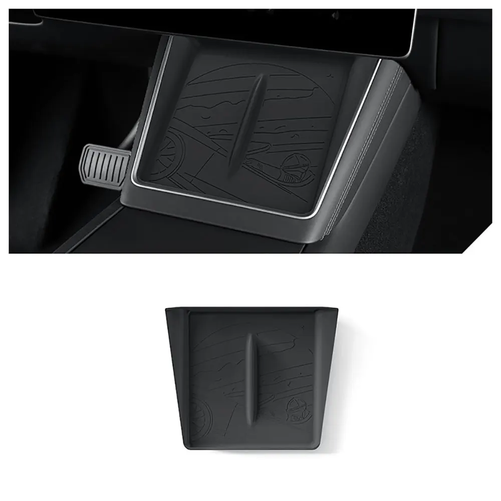 

Central Control Wireless Silicone Pad for Tesla Model Y Juniper 2025 2026 Car Accessorie Mobile Phone Anti-Slip Dust Mats