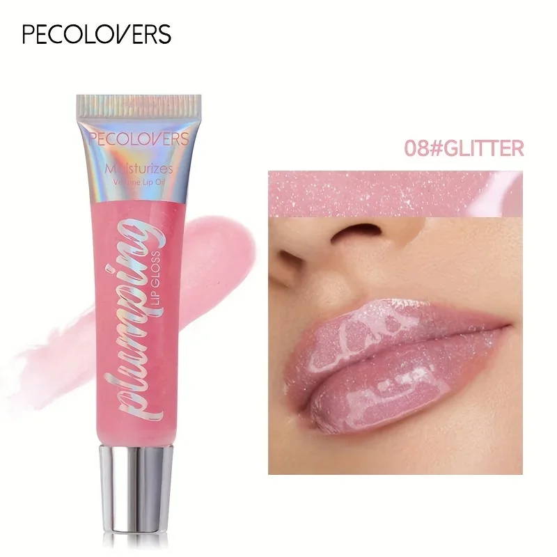 Brilho labial, óleo hidratante de frutas, transparente, tintura total dos lábios, maquiagem tubo macio, cuidados de beleza, 1pc