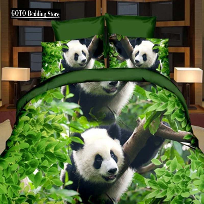 

Bed Linens Wholesale 3D Panda Dolphin Jacquard Bedclothes Queen King Size Duvet Cover +flat Bedspread +pillowcase Bamboo Fiber