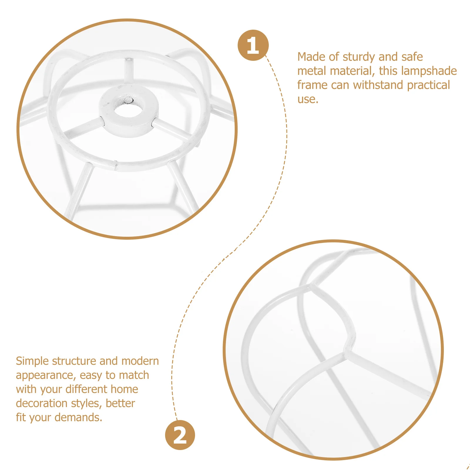 

Lampshade Frame Table Lamp Metal Wire Frame DIY Bracket for Desk Lamp Pendant Light Ceiling Light Accessories Lampshade Brackets