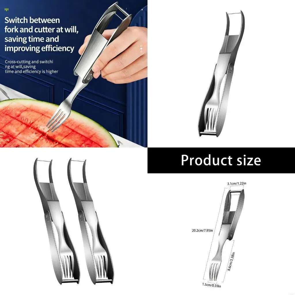 G92C Kitchen Essential Watermelon Divider With Sturdy Construction And Practical Fork Watermelon Divider For Effortlessly Use