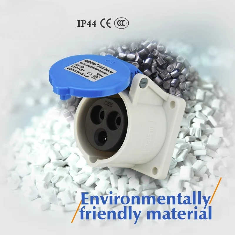 سدادات الطاقة الصناعية 3P/4P/5P مقبس CEE 230 فولت/400 فولت 16A اتصالات نحاسية الحالية المقننة