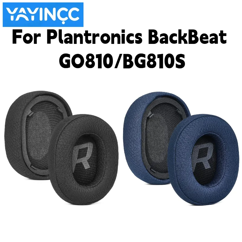 Ersatz-Ohrpolster aus Proteinleder/Mesh mit Schnalle für Plantronics BackBeat GO810/BG810S Kopfhörer, Ersatzteile für Ohrmuscheln – Detail 1