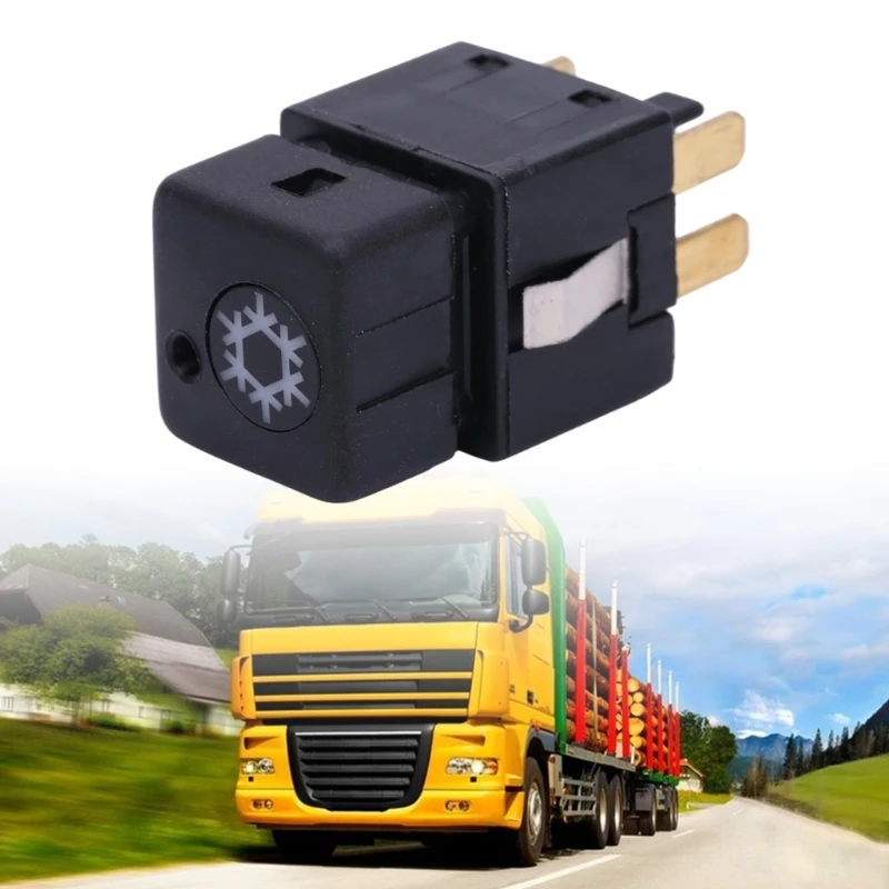 Heat Control Switches, Automotive Air Conditioning Control Button with White Cooling for DAF Truck, Reference 1435604, X37F