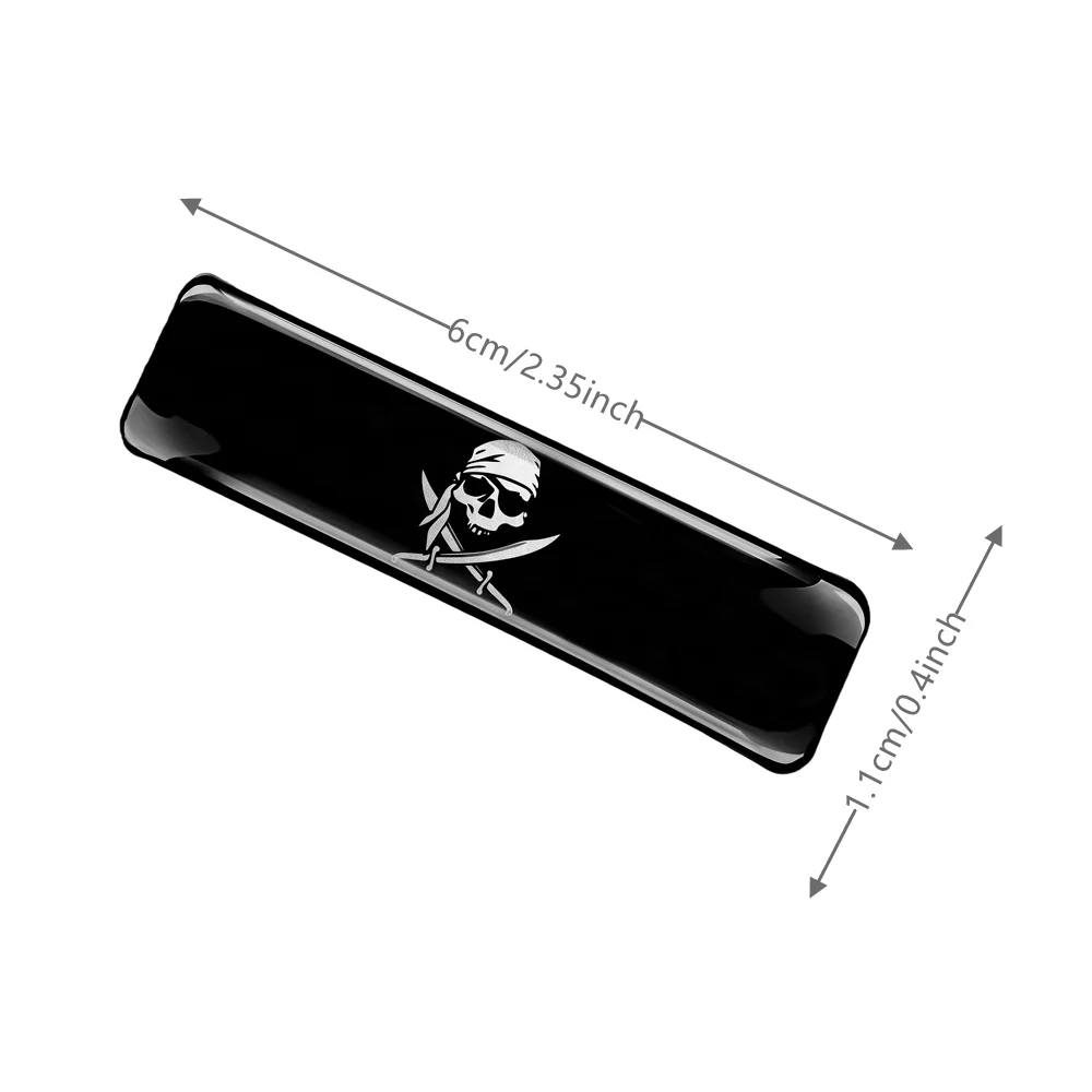 2pcs Car Stickers Pirate Skeleton Skull Style Badge Emblem Automotive Motorcycle Helmet Decals Additions for All Vehicles