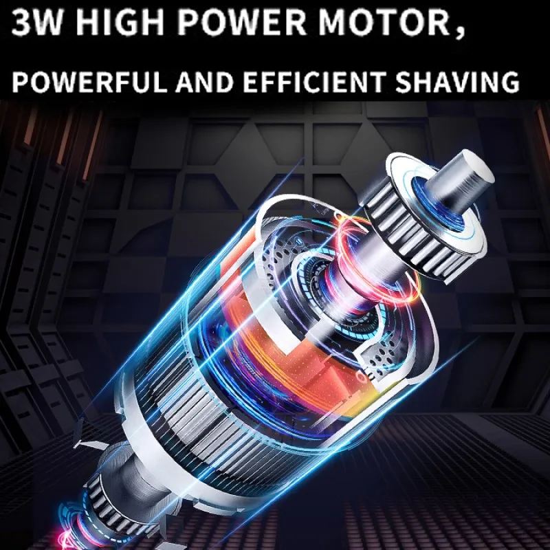 Kemei-Afeitadora eléctrica recargable para hombres, máquina de afeitar de barba, pelo, cuerpo, nariz, oreja