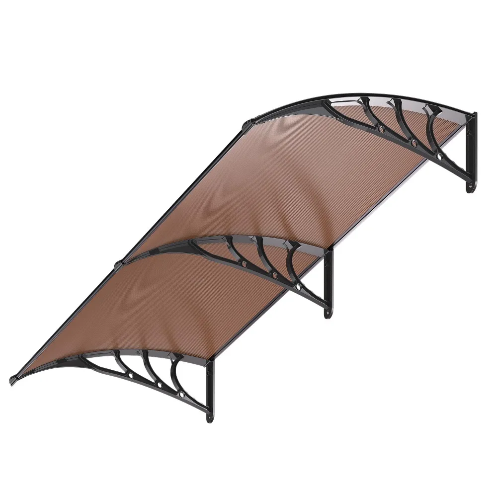 Polycarbonate Window Door Awning Brown 38 Inch x 78 Inch
