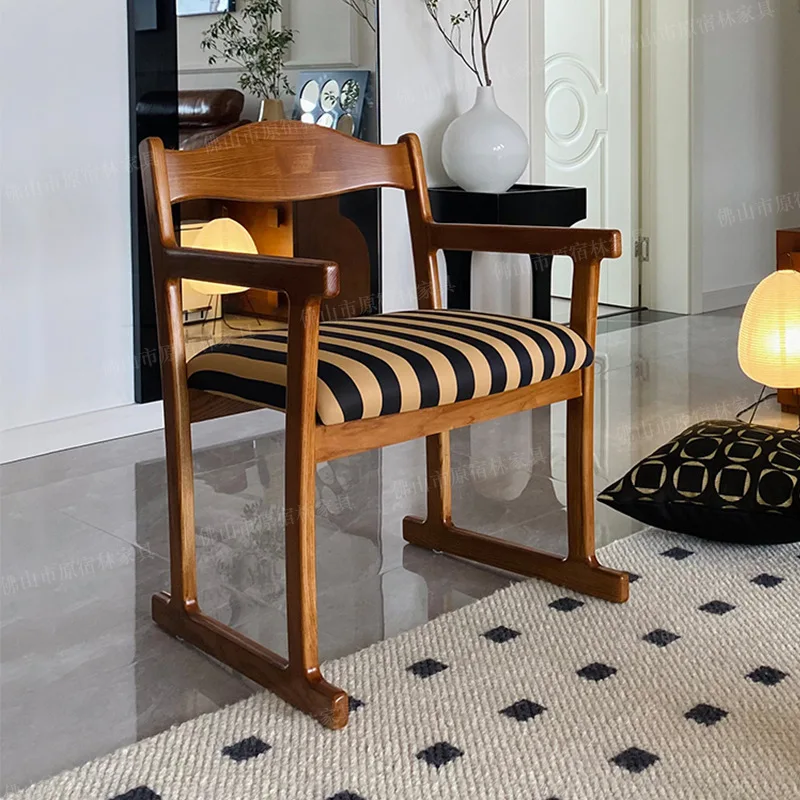 

Medieval solid wood designer dining chair furniture desk chair backrest dressing chair