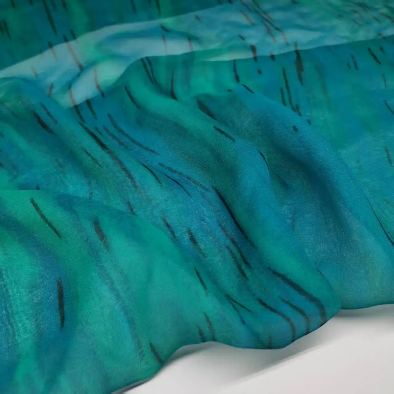 On Sale 100% Real Silk Ombre Printed Georgette Fabric Mulberry Silk DIY Sewing Material