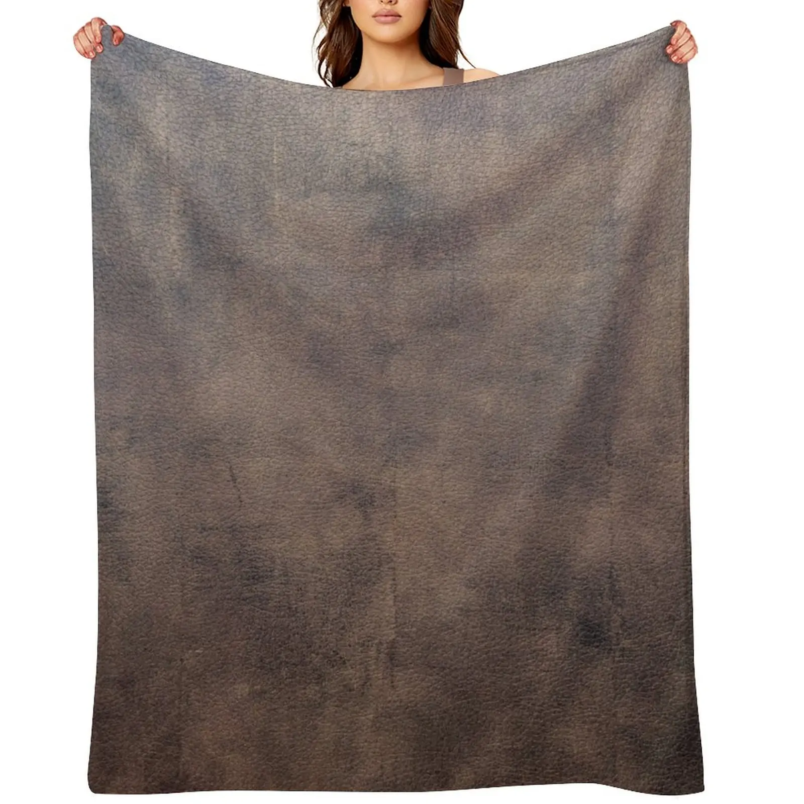 

Weathered brown leather print Throw Blanket Thermals For Travel Baby Heavy Beautifuls Blankets