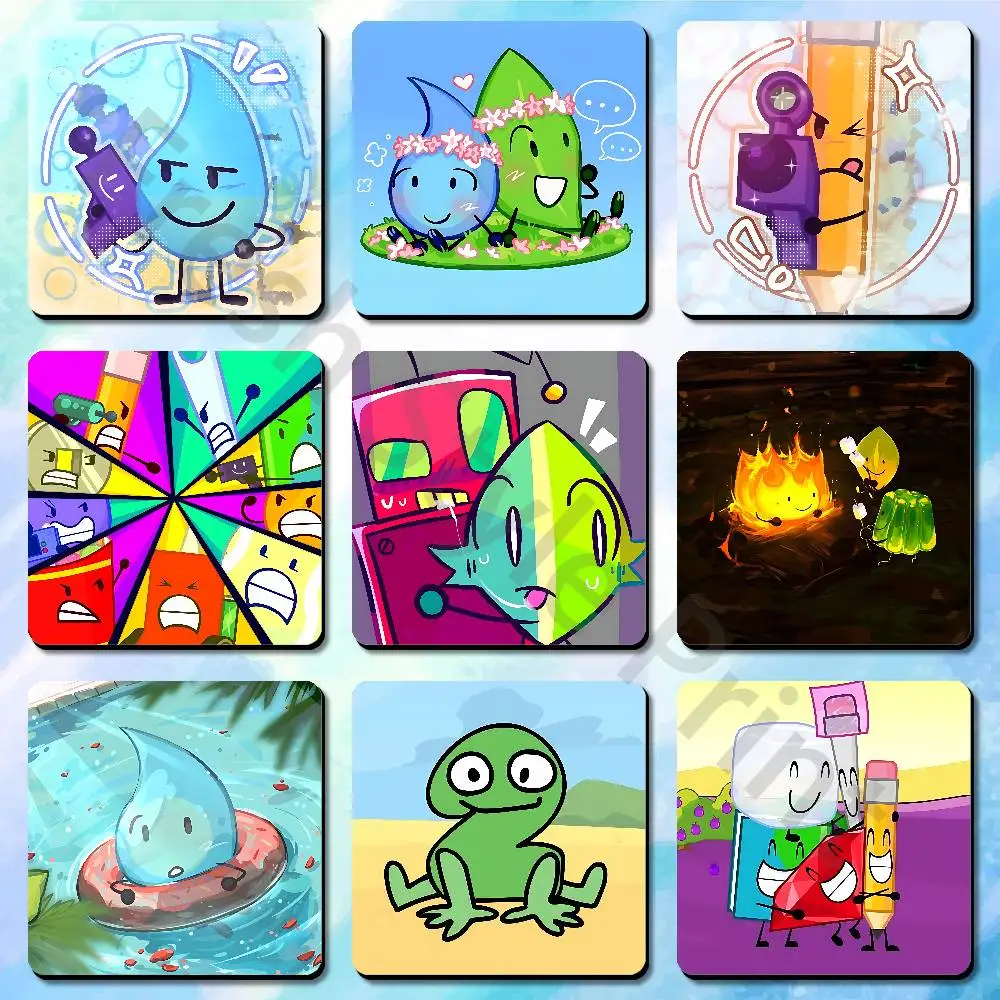 

BFDI B-Battle for Dream Island Cute Cartoon Anime Refrigerator Magnets Soft Magnetic Heat Transfer Refrigerator Magnets Gift