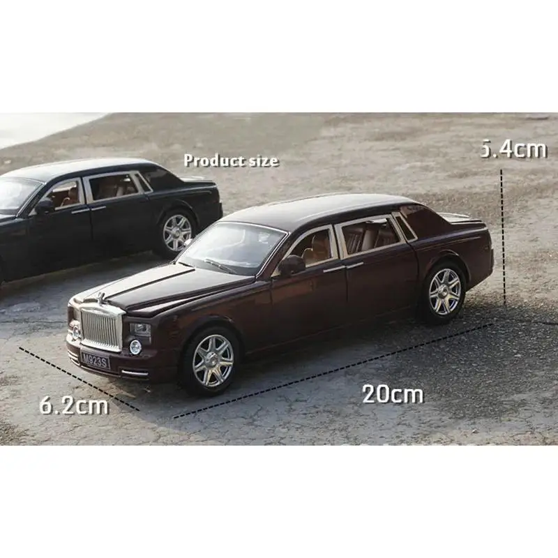 XLG 1:24 Rolls-Royce Phantom модель автомобиля из сплава, литая под давлением и металлическая модель игрушечного автомобиля, имитация звука, свет, коллекция, подарок для детей