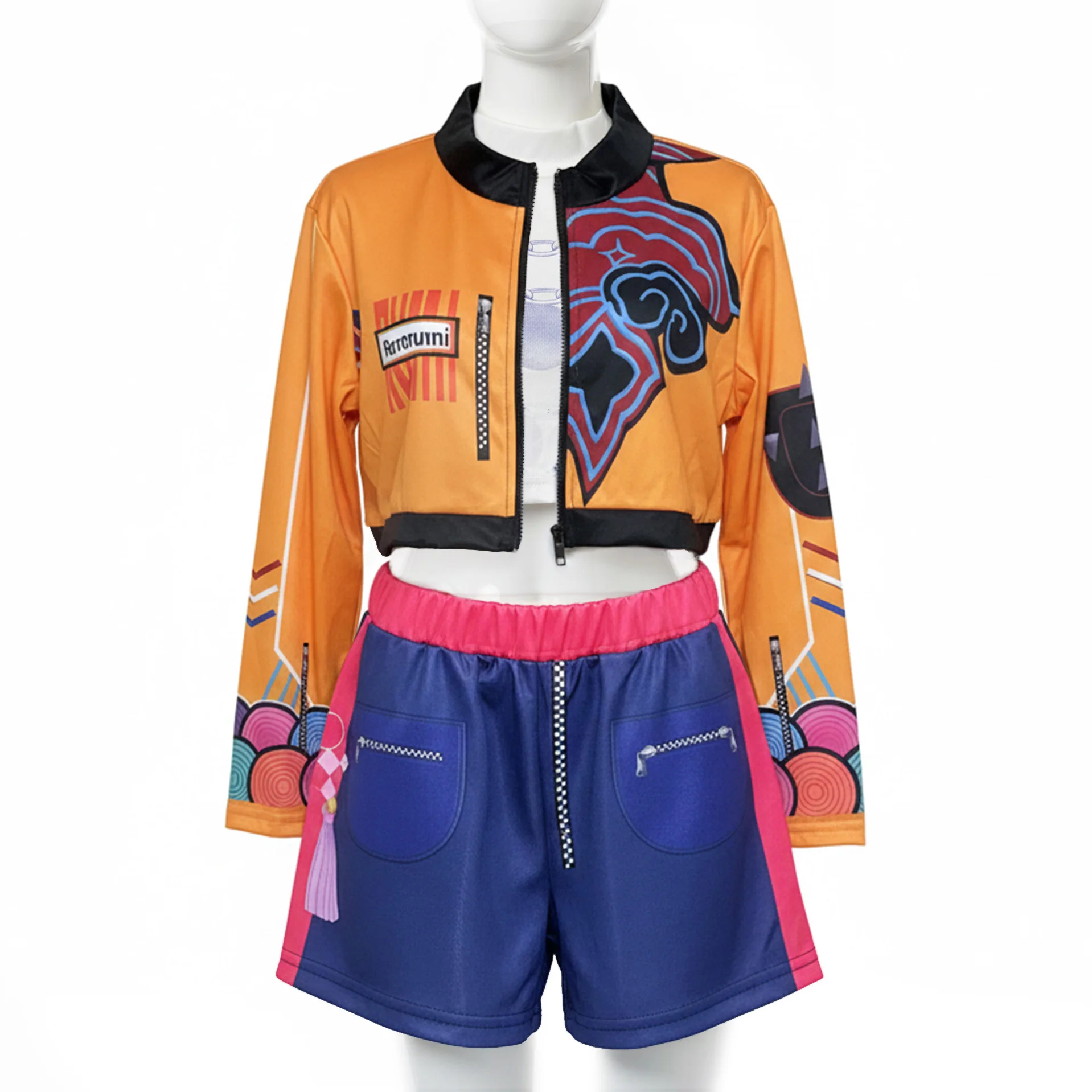 Mädchen Hunter Pop Sänger Rumi Kostüm für Mädchen Halloween Party Cosplay Tanz Bühne Outfit Set