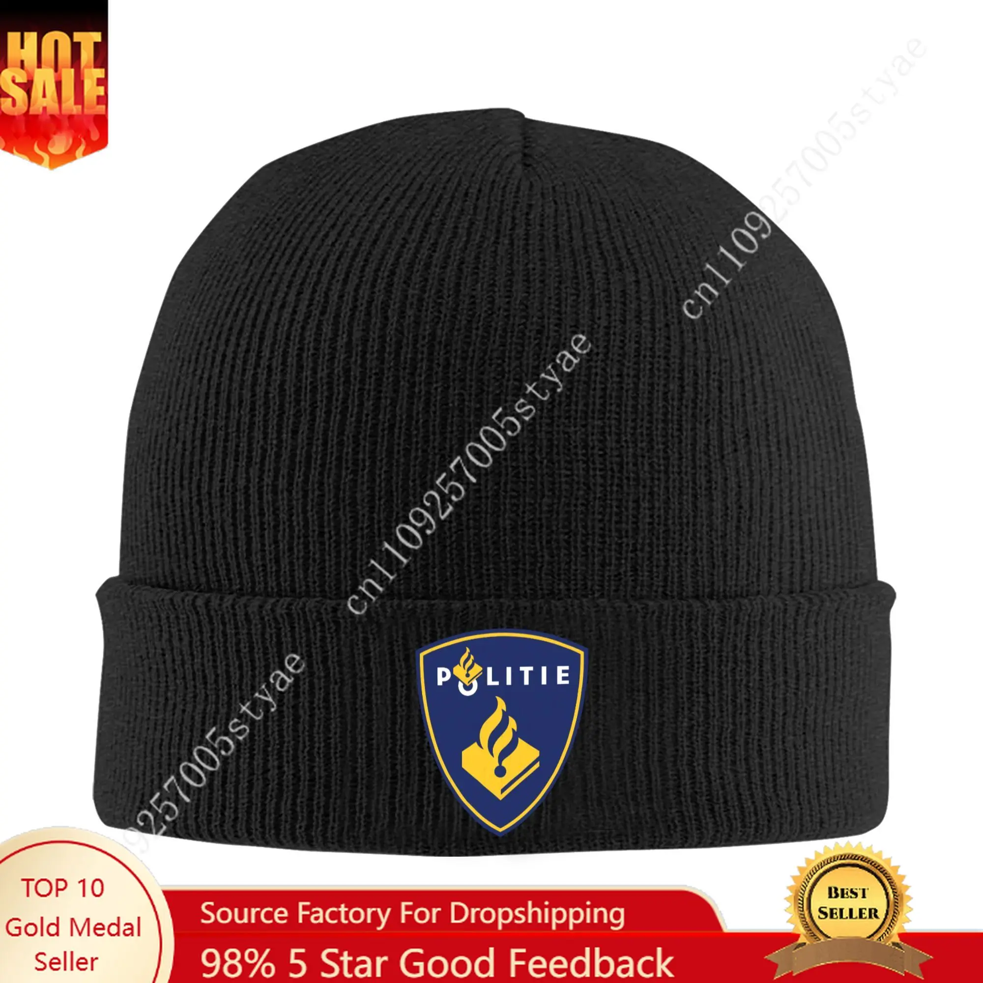 

Netherlands Police Arrestatieteam Beanie Men Women Knit Hat Cuffed Beanies Warm Winter Caps Soft Skull Cap Ski Hats