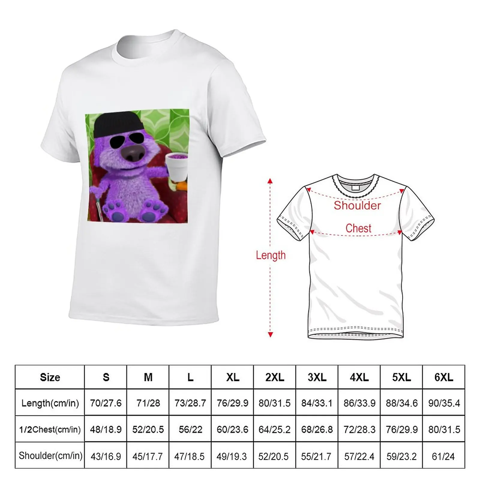 New Purple Talking Ben drinks lean update T-Shirt T-shirt short Anime t-shirt tshirts for men