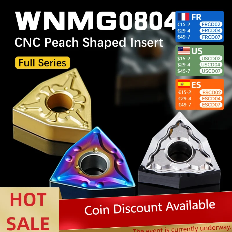 

10шт WNMG 080404 WNMG 080408 Твердосплавная вставка для внешнего токарного инструмента MWLNR WNMG R-S/L-S, лезвие, резак из нержавеющей стали, токарный станок с ЧПУ