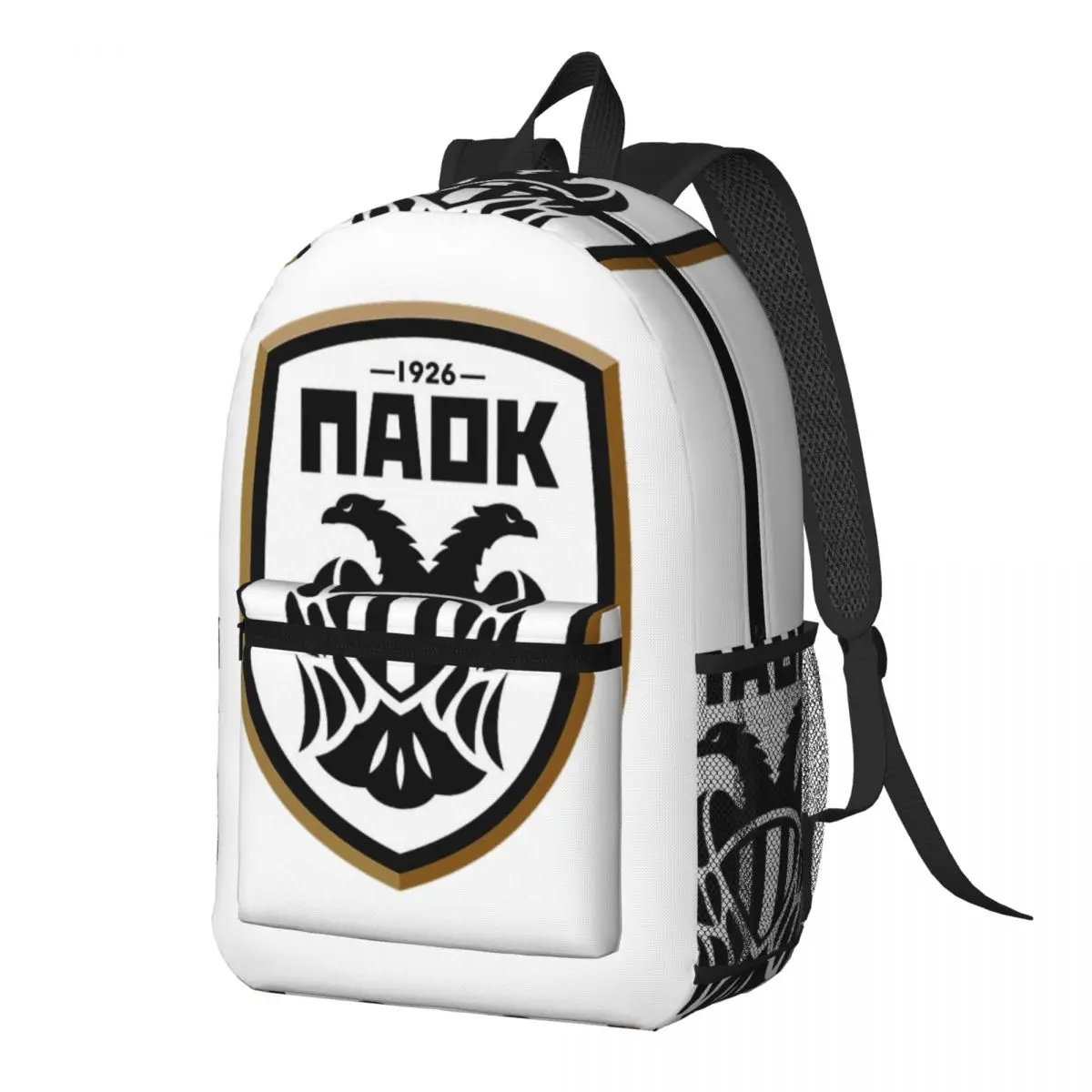 

PAOK Greek Football Sports Fans From Thessaloniki Backpack Daypack Boys Girls BookBag School Bag Shoulder Bags for Men Women