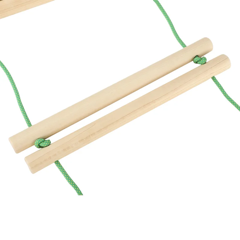 

Boxwood children's ladder wooden ladder toy round stick wooden stick soft ladder